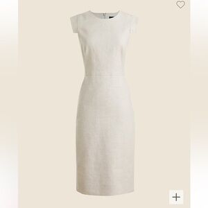 J.Crew resume dress in stretch linen blend